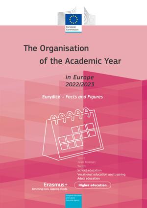 Omslag på Eurydikerapporten The organisation of the academic year in Europe 2022/2023