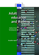 Omslag till Eurydikerapporten Adult Education and Training in Europe