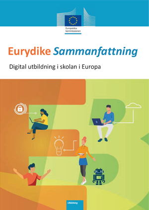 Omslag till sammanfattning av rapport: Eurydike – Digital utbildning i skolan i Europa