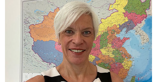 Bild på Tina Karlberg, innovations och forskningsråd i Peking