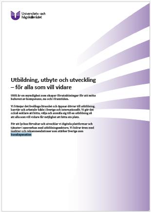Exempel användning av UHR:s designelement i rapport.