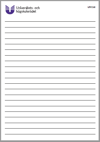Exempel profilprodukt konferensblock UHR.
