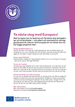 Exempel flyer Europass, sida 1.