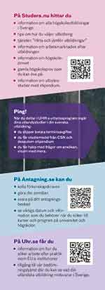 Exempel studentflyer, baksida.
