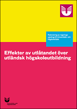 Omslag till rapport Effekter av utlåtandet över utländsk högskoleutbildning